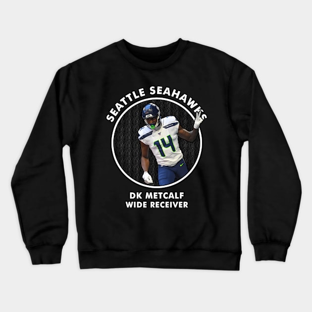 Dk Metcalf - Wr - Seattle Seahawks Crewneck Sweatshirt by keng-dela